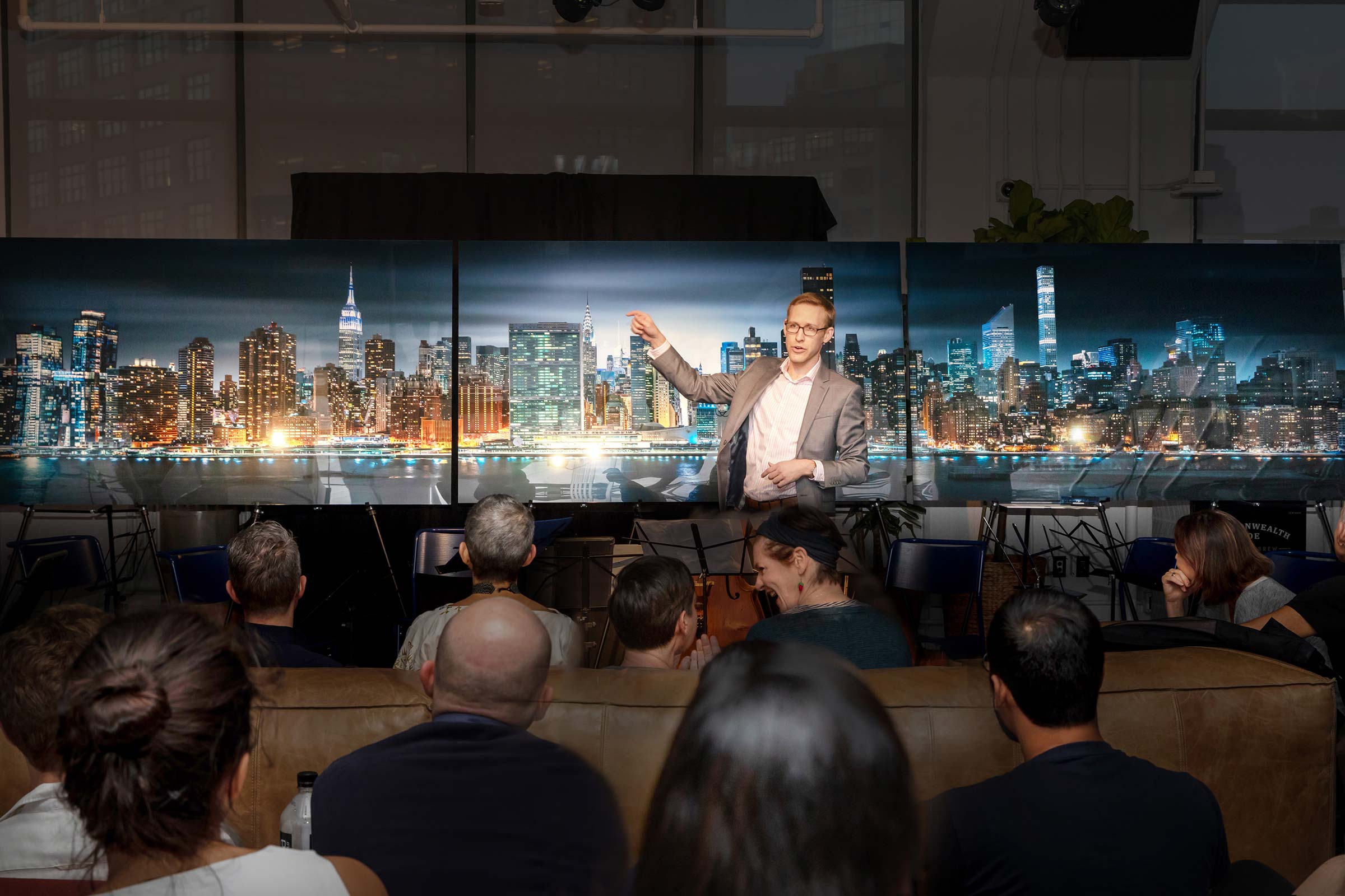 A picture from a VAST photo exhibition event in Tribeca, New York City.