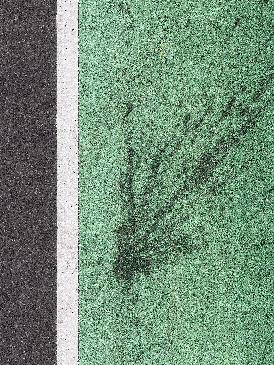2,774 megapixels! A very high resolution, large-format VAST photo print of a bike lane; fine art photo created by Dan Piech as part of the Concrete Canvas series in New York City.