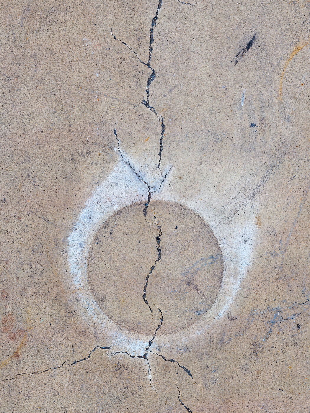 1,759 megapixels! A very high resolution, large-format VAST photo print of a sidewalk with a crack; artistic photograph created by Dan Piech in Manhattan, New York City.