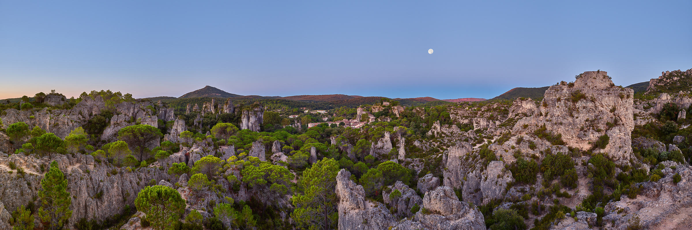 336 megapixels! A very high resolution, large-format VAST photo print of Cirque de Mourèze; landscape photograph created by David Meaux in Cirque de Mourèze, Mourèze, Hérault, Occitanie, France.