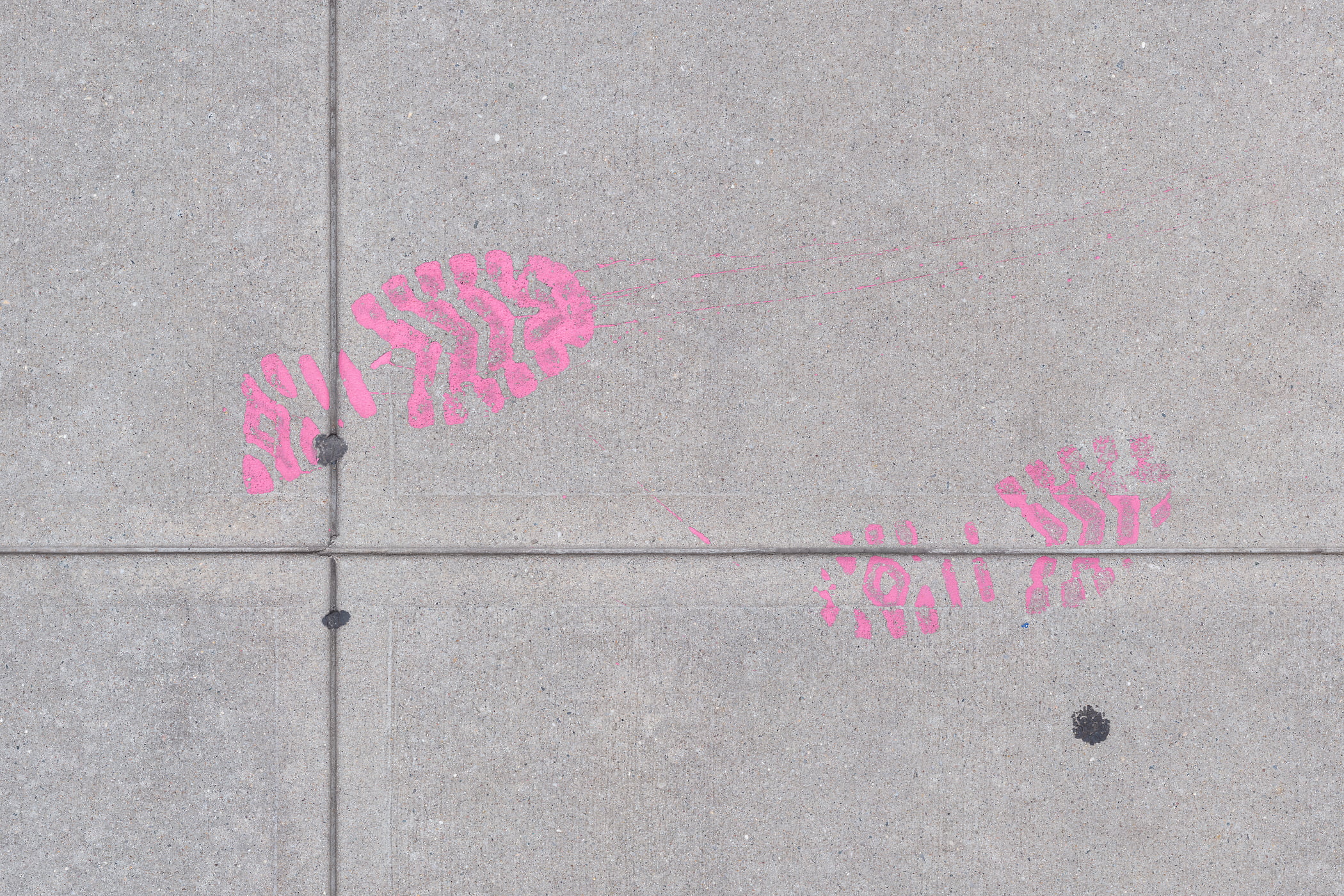 1,208 megapixels! A very high resolution, large-format artwork of footsteps; photograph created by Dan Piech in Manhattan, New York City.