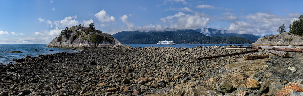 1,065 megapixels! A very high resolution, large-format VAST photo print of a rocky coastline; photograph created by Scott Dimond in Whyte Islet, West Vancouver, British Columbia, Canada.