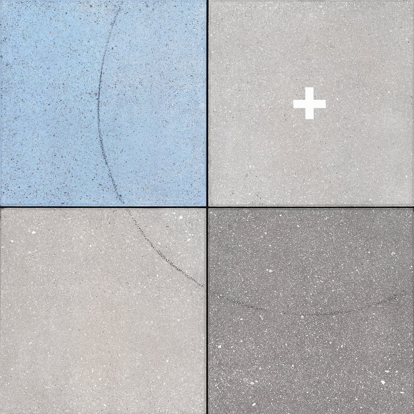 2,320 megapixels! A very high resolution, large-format VAST photo print of artistic squares on the New York City sidewalk; abstract photograph created by Dan Piech in Manhattan, New York City.