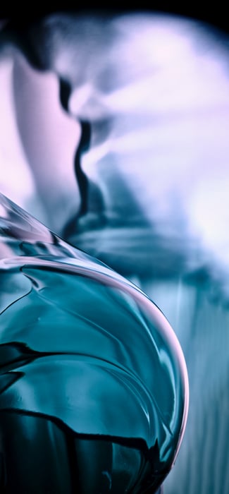 A very high resolution, large-format VAST photo print of light reflecting in glass; photograph created by David Lineton.