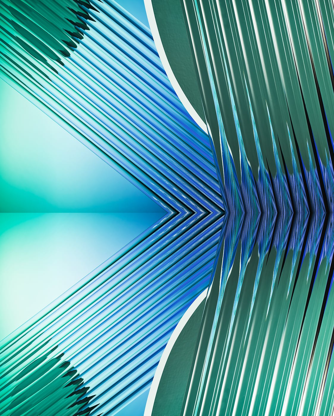 1,024 megapixels! A very high resolution, large-format VAST photo print of "Obscure - Crinkled Reflection" - an ultra-high-resolution abstract photograph created by David Lineton.