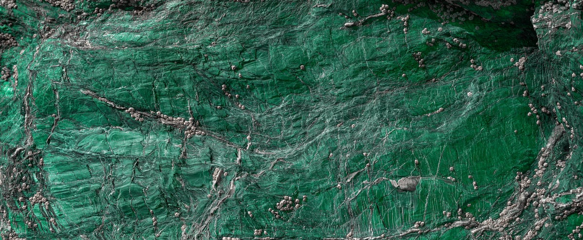 215 megapixels! A very high resolution texture photo of emerald green spiderweb veined rock; gigapixel image available to be licensed and downloaded as a digital file from VAST; photograph created by David Lineton.