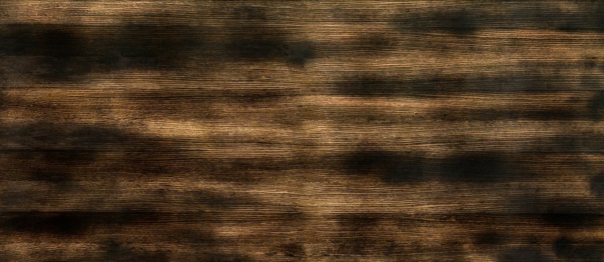 2,924 megapixels! A very high resolution texture photo of dark oak charred wood; gigapixel image available to be licensed and downloaded as a digital file from VAST; photograph created by David Lineton.