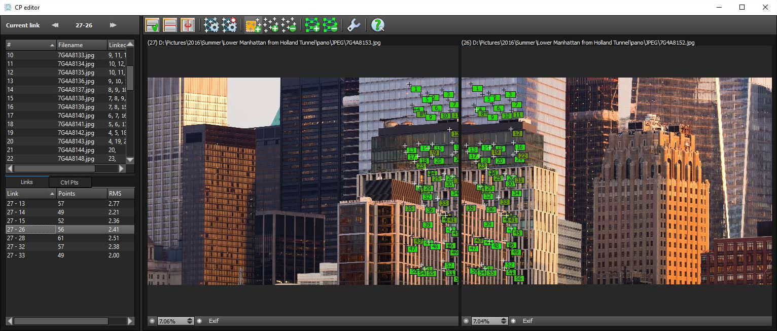 Autopano Giga software made by Kolor being used to create and stitch a very high resolution VAST photo